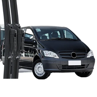 Professional Frameless Windshield Wiper Blades Dual Rubber Mute Replacement for Mercedes-Benz Vito Professional Frameless Windshield Wiper Blades Dual Rubber Mute Replacement for Mercedes-Benz Vito