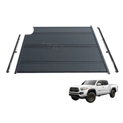 Hard Quad-Fold Tonneau Cover for Toyota Tundra and Tacoma Pickup Trucks Rear Bed Security Lid Hard Quad-Fold Tonneau Cover for Toyota Tundra and Tacoma Pickup Trucks Rear Bed Security Lid