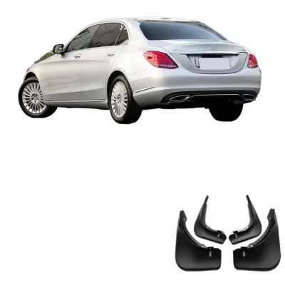 Soft TPE Mud Guards for Mercedes-Benz C-Class Base 2015-2021 Front and Rear Splash Guards Set Soft TPE Mud Guards for Mercedes-Benz C-Class Base 2015-2021 Front and Rear Splash Guards Set