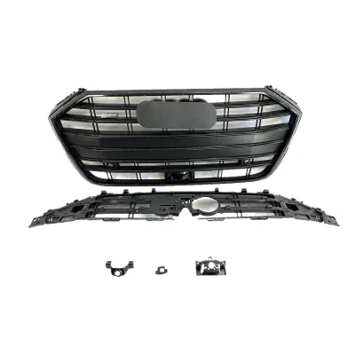 S8 Style Front Bumper Grille Gloss Black Honeycomb Mesh for Audi A8 2019-2022 S8 Style Front Bumper Grille Gloss Black Honeycomb Mesh for Audi A8 2019-2022