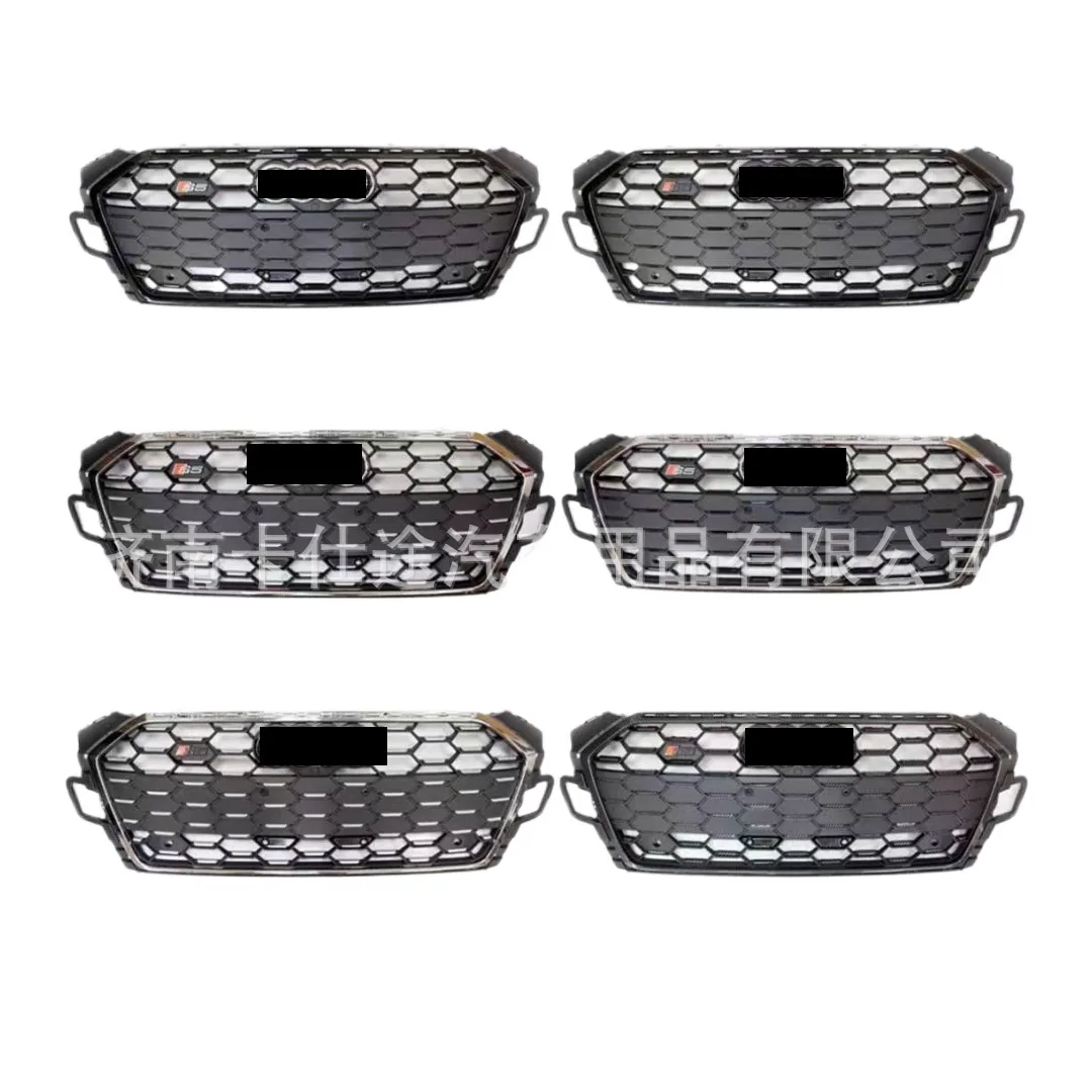Front Bumper Grille RS5 Style Mesh Grill for Audi A5 S5 F5P F5E F5F 2020-2021