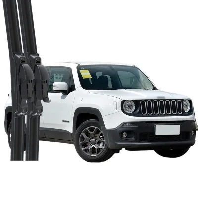 Frameless Windshield Wiper Blades for Jeep Renegade Soft Rubber Silent Cleaning Front Window Wiper Set Frameless Windshield Wiper Blades for Jeep Renegade Soft Rubber Silent Cleaning Front Window Wiper Set