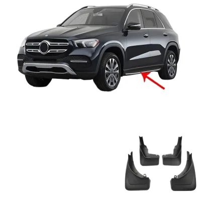 Soft Rubber Mud Flaps Splash Guards for Mercedes-Benz GLE 2019-2023 Non-Sport with Side Steps Soft Rubber Mud Flaps Splash Guards for Mercedes-Benz GLE 2019-2023 Non-Sport with Side Steps