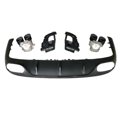 AMG Style E53 Rear Bumper Lip Diffuser with Exhaust Muffler Tips for Mercedes-Benz E-Class W238 Coupe AMG Style E53 Rear Bumper Lip Diffuser with Exhaust Muffler Tips for Mercedes-Benz E-Class W238 Coupe