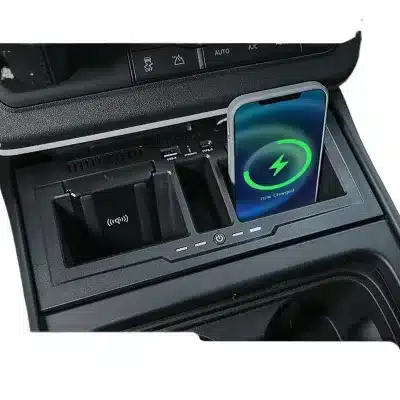 Wireless Charger Pad with Dual USB Ports Center Console Storage Box Compatible with Land Rover New Defender 110 90 Wireless Charger Pad with Dual USB Ports Center Console Storage Box Compatible with Land Rover New Defender 110 90