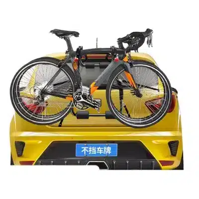 Universal Trunk-Mounted Bike Rack for SUV and Hatchback, Steel 3-Bike Carrier with Adjustable Straps and Frame Protectors Universal Trunk-Mounted Bike Rack for SUV and Hatchback, Steel 3-Bike Carrier with Adjustable Straps and Frame Protectors