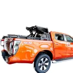 Truck Bed Rack Roll Bar with Lights and Luggage Basket for Pickup Trucks