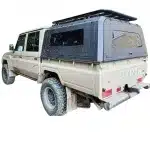 LC79 Double Cab Steel E-Coated Split Sliding Rear Window Tailgate Cover