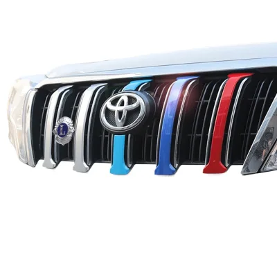 Front Grille Trim Strip Decoration for Toyota Land Cruiser Prado 2014-2021 Three-Color Radiator Grill Cover Inserts Front Grille Trim Strip Decoration for Toyota Land Cruiser Prado 2014-2021 Three-Color Radiator Grill Cover Inserts