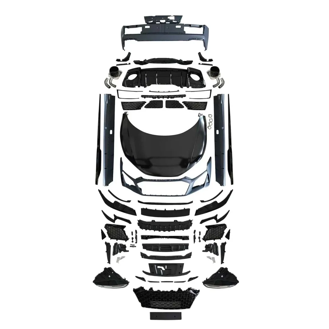 Full Body Kit Carbon Fiber Upgrade Bumper Set Front Rear Compatible with Audi R8 2007-2014 423 429 Models 2021 Style Transformation