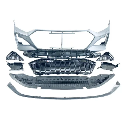 RS7 Style Front Bumper Kit with Honeycomb Mesh Grille for Audi A7 C8 Upgrade RS7 Style Front Bumper Kit with Honeycomb Mesh Grille for Audi A7 C8 Upgrade