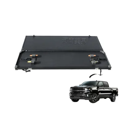 Tri-Fold Hard Tonneau Cover Truck Bed Waterproof Shield for Chevrolet Colorado and GMC Sierra Silverado Pickup Trucks Tri-Fold Hard Tonneau Cover Truck Bed Waterproof Shield for Chevrolet Colorado and GMC Sierra Silverado Pickup Trucks