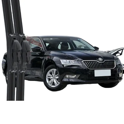 Premium All-Season Frameless Windshield Wiper Blades for Skoda Superb Quiet Natural Rubber Front Window Wiper Set Premium All-Season Frameless Windshield Wiper Blades for Skoda Superb Quiet Natural Rubber Front Window Wiper Set