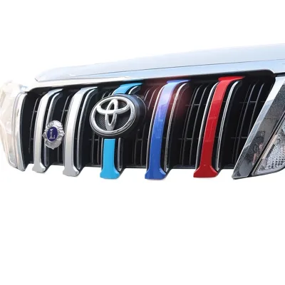 Suitable for 14-21 Prado Middle Net Trim Bullying Prado 2700 Modified Three-color Middle Net Grille Bright Strip Suitable for 14-21 Prado Middle Net Trim Bullying Prado 2700 Modified Three-color Middle Net Grille Bright Strip