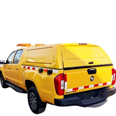 Pickup Truck Bed Tailgate Cover for Foton Yuetu 9 Tuoluzhe Extended Version, Yellow Pickup Truck Bed Tailgate Cover for Foton Yuetu 9 Tuoluzhe Extended Version, Yellow