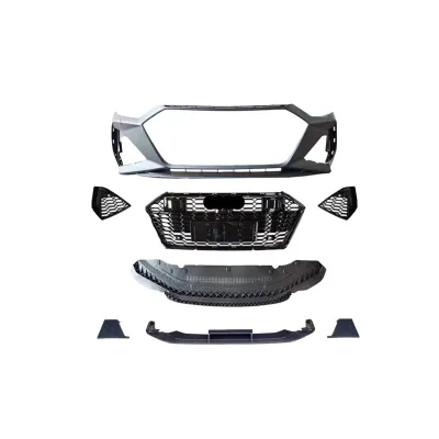 Full Body Kit Car Front Bumper Grille Rear Diffuser and Exhaust Tips Compatible with Audi A7 2019-2023 C8 RS7 Style Upgrade Full Body Kit Car Front Bumper Grille Rear Diffuser and Exhaust Tips Compatible with Audi A7 2019-2023 C8 RS7 Style Upgrade