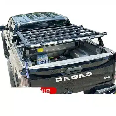 Pickup Truck Bed Rack System with Retractable Tonneau Cover and Luggage Platform for Great Wall Pao and Jiangling Grand Avenue