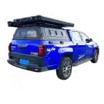 Pickup Truck Bed Cover Cargo Box with Luggage Rack, Multi-Functional Manganese Steel Three-Door High Cover Sliding Window Tailgate for JMC Yuhu 7