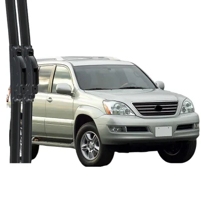Frameless Windshield Wiper Blades for Lexus GX470 Silent Rubber Refill Front Window Wipers Set Frameless Windshield Wiper Blades for Lexus GX470 Silent Rubber Refill Front Window Wipers Set