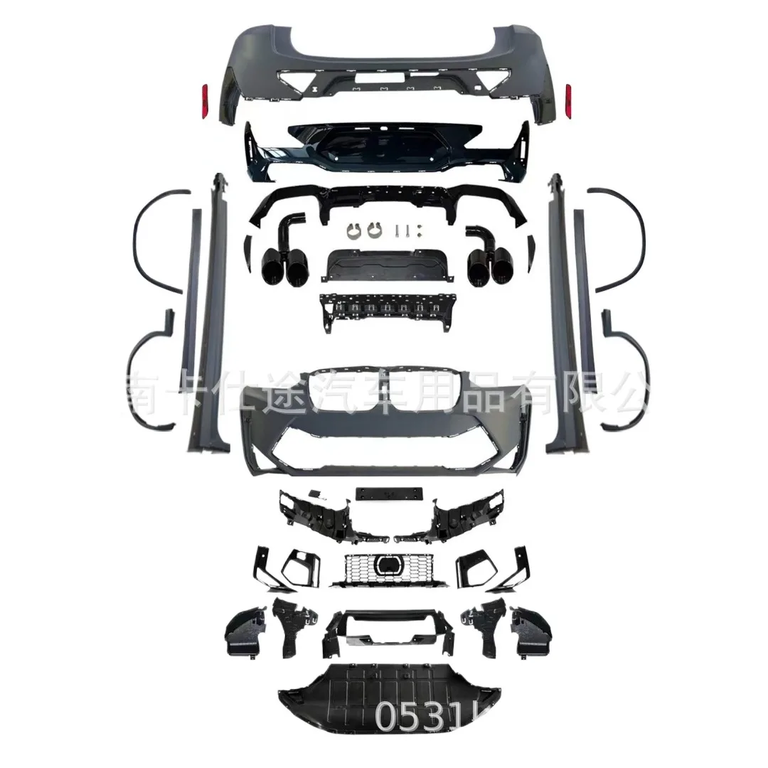 X4M Style Body Kit Front and Rear Bumper Set Compatible with BMW X4 G02 LCI 2022-2025 Sport Edition