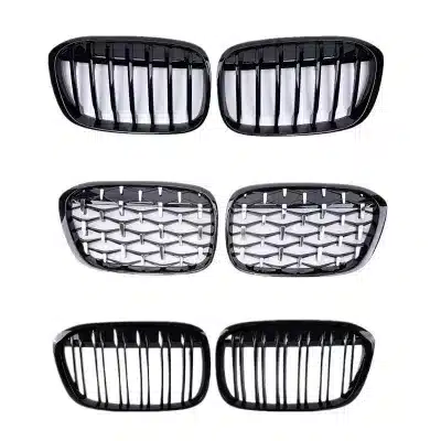Front Kidney Grille Star Diamond Meteor Style Finish for BMW X1 F48 F49 Racing Grilles Front Kidney Grille Star Diamond Meteor Style Finish for BMW X1 F48 F49 Racing Grilles