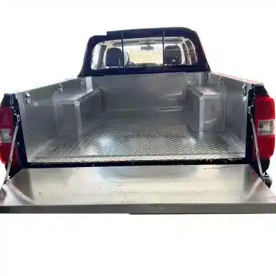 Pickup Truck Bed Tailgate Cover Stainless Steel Rear Cargo Liner Guard
