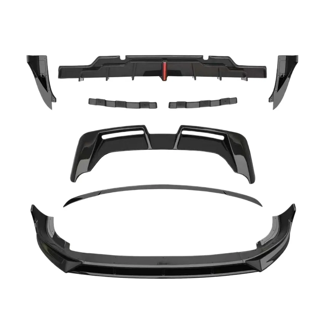 Gloss Black Exterior Body Kit Upgrade Front Bumper Lip Rear Diffuser and Trunk Spoiler Compatible with Li Auto L6