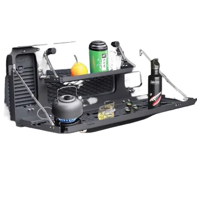 Applicable equation Leopard 5 tailgate double-layer storage rack aluminum alloy folding table board car modified trunk storage rack Applicable equation Leopard 5 tailgate double-layer storage rack aluminum alloy folding table board car modified trunk storage rack