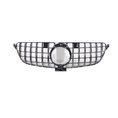 Front Bumper Grille GT Style Vertical Slat Grille for Mercedes-Benz GLS X166 GL500 Front Bumper Grille GT Style Vertical Slat Grille for Mercedes-Benz GLS X166 GL500
