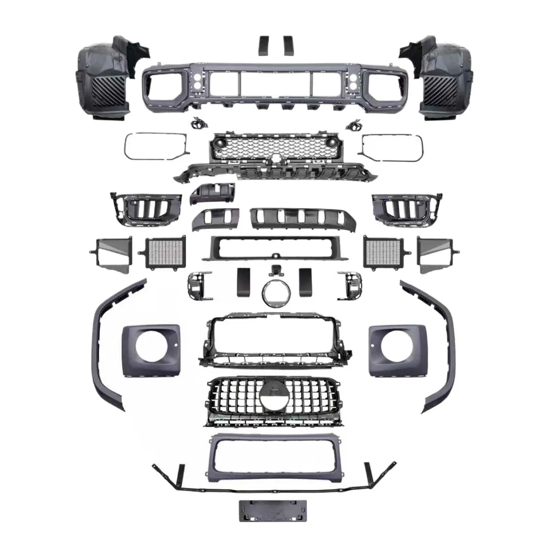 Body Kit Front and Rear Bumper Upgrade Set Compatible for Mercedes-Benz G-Class W465 2025 G63 Style