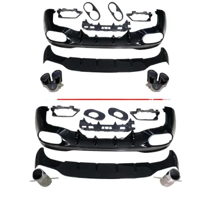 AMG Style Rear Bumper Diffuser and Exhaust Muffler Tips for Mercedes-Benz CLA Class W118 CLA35 CLA45 AMG Style Rear Bumper Diffuser and Exhaust Muffler Tips for Mercedes-Benz CLA Class W118 CLA35 CLA45