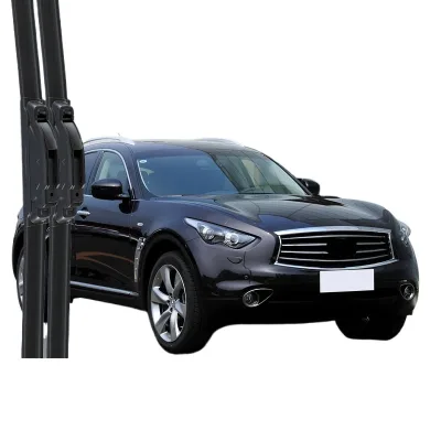 Front Windshield Wiper Blades for Infiniti FX37, Frameless Silent Natural Rubber Wiper Blade Set Front Windshield Wiper Blades for Infiniti FX37, Frameless Silent Natural Rubber Wiper Blade Set