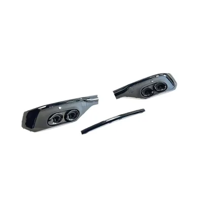 Rear Bumper Diffuser with Exhaust Muffler Tips for Audi Q5L Sportback 2023+ SQ5 Style Rear Lip Upgrade Rear Bumper Diffuser with Exhaust Muffler Tips for Audi Q5L Sportback 2023+ SQ5 Style Rear Lip Upgrade