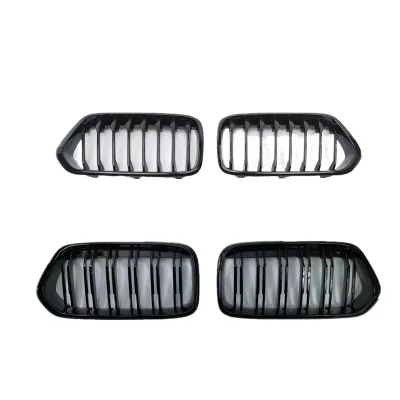 Front Kidney Grille Dual Slat Gloss Black Mesh Grill for BMW X2 F39 Front Kidney Grille Dual Slat Gloss Black Mesh Grill for BMW X2 F39