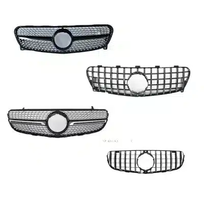 AMG Style Front Bumper Grill Replacement for GLC X253 and GLA X156 Diamond and GT Verticle Bar Grille AMG Style Front Bumper Grill Replacement for GLC X253 and GLA X156 Diamond and GT Verticle Bar Grille