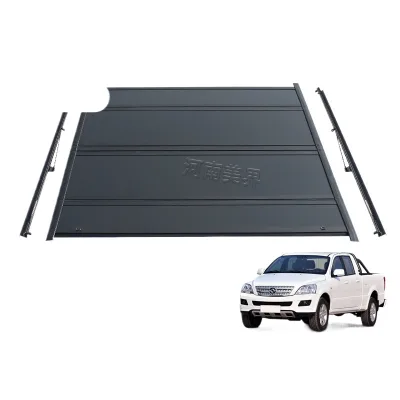 Hard Quad-Fold Truck Bed Tonneau Cover, Waterproof Aluminum Alloy Rear Cargo Trunk Lid for Huanghai N2 N3 Pickup Hard Quad-Fold Truck Bed Tonneau Cover, Waterproof Aluminum Alloy Rear Cargo Trunk Lid for Huanghai N2 N3 Pickup