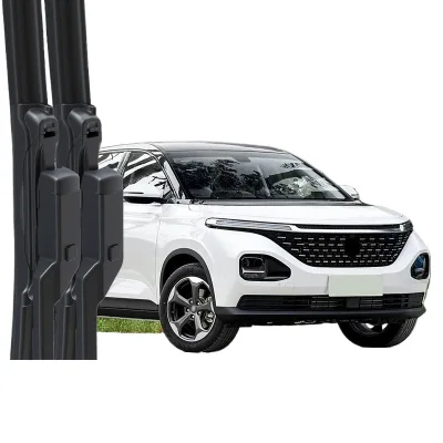 Universal Frameless Windshield Wiper Blades Soft Rubber Silent Strip Front Windshield Arm Set for Baojun RM-5 Universal Frameless Windshield Wiper Blades Soft Rubber Silent Strip Front Windshield Arm Set for Baojun RM-5