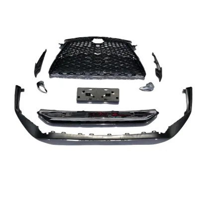 Front Bumper Lip Spoiler and Grille Mesh Kit Compatible with Lexus RX Series 2016-2019 Base Model Upgrade to F-Sport Style Front Bumper Lip Spoiler and Grille Mesh Kit Compatible with Lexus RX Series 2016-2019 Base Model Upgrade to F-Sport Style