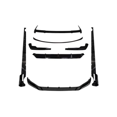 Glossy Black Body Kit Upgrade for BMW X7 G07 LCI Including Front Lip Side Skirts Rear Spoiler and Diffuser Glossy Black Body Kit Upgrade for BMW X7 G07 LCI Including Front Lip Side Skirts Rear Spoiler and Diffuser