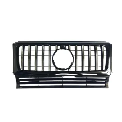 Front Bumper Grille GT Style Vertical Grill Cover Mesh for Mercedes-Benz G-Class W463 G63 Replacement Front Bumper Grille GT Style Vertical Grill Cover Mesh for Mercedes-Benz G-Class W463 G63 Replacement
