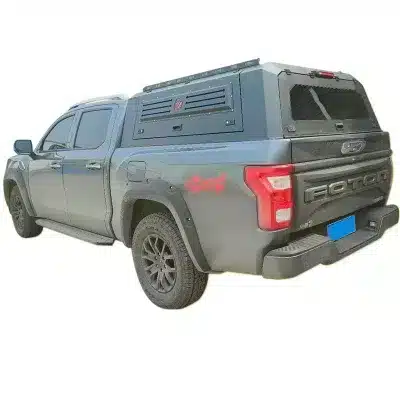 Manganese Steel Triple-Folded Rear Bed Cover for Pickup Trucks