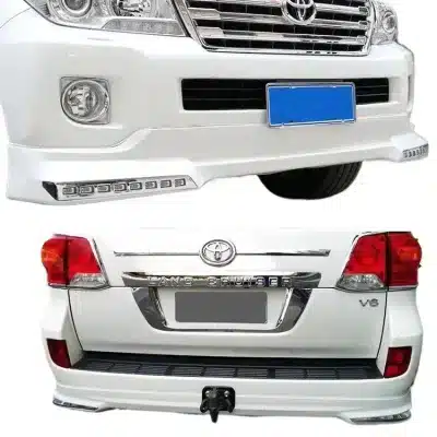 Front and Rear Lower Bumper Spoiler Kit with LED Lights for Land Cruiser 2014 Front and Rear Lower Bumper Spoiler Kit with LED Lights for Land Cruiser 2014