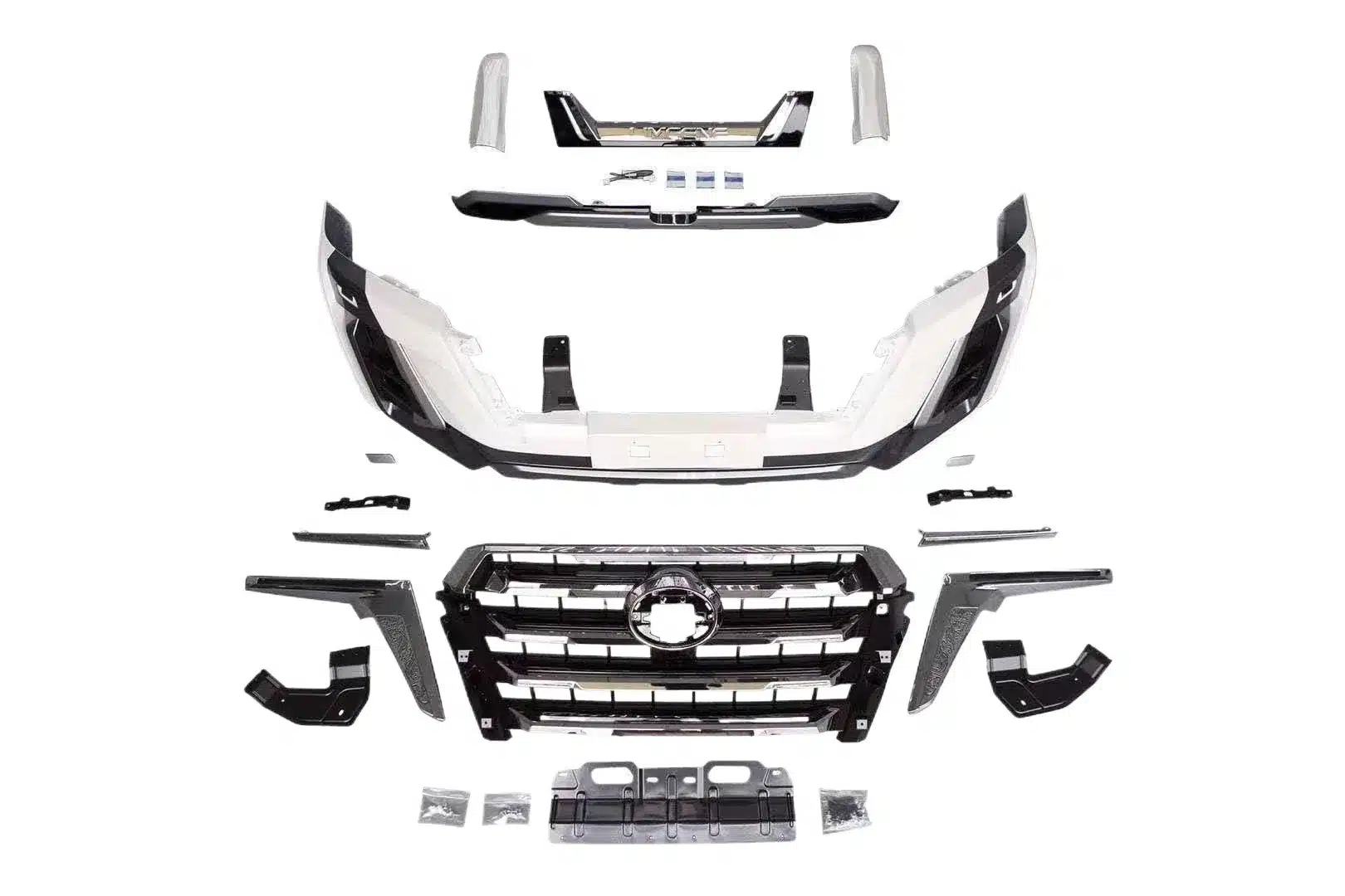 Front Bumper Body Kit and Grille Set for Toyota Land Cruiser LC200