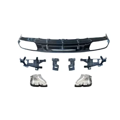 Rear Bumper Diffuser Lip with Exhaust Muffler Tips Compatible for Mercedes-Benz CLS-Class W218 CLS63 GT Style Rear Bumper Diffuser Lip with Exhaust Muffler Tips Compatible for Mercedes-Benz CLS-Class W218 CLS63 GT Style