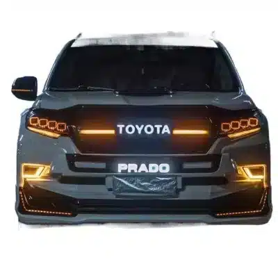 Front Bumper Grille Frame Trim and Hood Molding Strip for Toyota Land Cruiser Prado 2014-2020 Upgrade Style Front Bumper Grille Frame Trim and Hood Molding Strip for Toyota Land Cruiser Prado 2014-2020 Upgrade Style