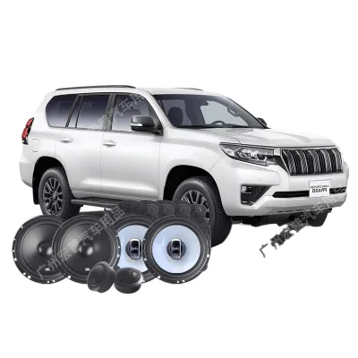 6.5 Inch Car Audio Speaker Set with A-Pillar Tweeters and Coaxial Subwoofer for Prado Interior Upgrades
