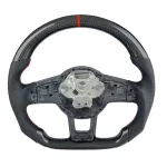 Carbon Fiber Steering Wheel Nappa Perforated Leather Sport Custom Compatible with Golf 7 GTI