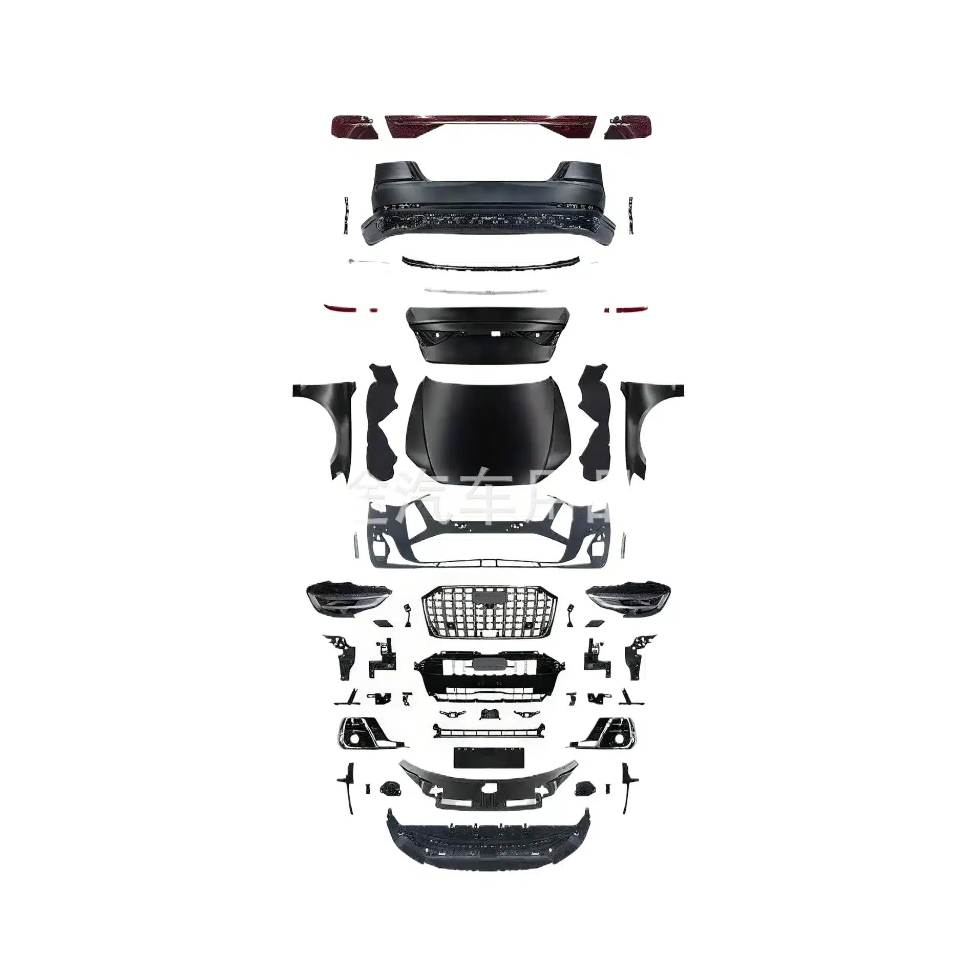 Full Body Kit Conversion for Audi A8 D4 2011-2017 Upgrade to D5 Horch Style Front and Rear Bumper Set