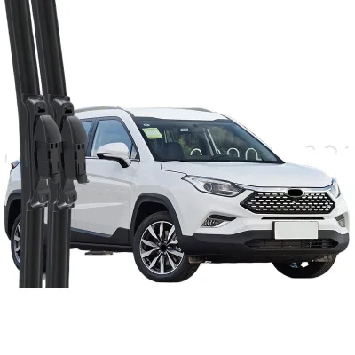 Frameless Windshield Wiper Blades for JAC Refine S4 Silent Rubber Refill Front Window Wipers Pair Frameless Windshield Wiper Blades for JAC Refine S4 Silent Rubber Refill Front Window Wipers Pair