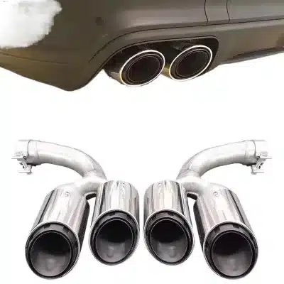 Quad Exhaust Tips for Porsche Cayenne Stainless Steel Triple-Layer Tailpipes Rear Muffler Tips
